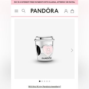 PANDORA Take a Break Coffee Cup charm